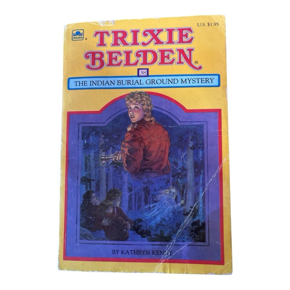 Trixie Belden #38 The Indian Burial Ground Mystery Book Paperback 1985 Fair Cond